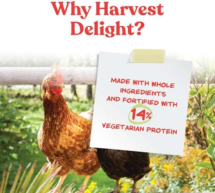 Manna Pro Harvest Delight Poultry Treat, Whole Grain & Seed Mix with Fruits & Vegetables, 14% Protein Snack for Chickens, Ducks & Mixed Flocks, 2.25 lb - Image 3