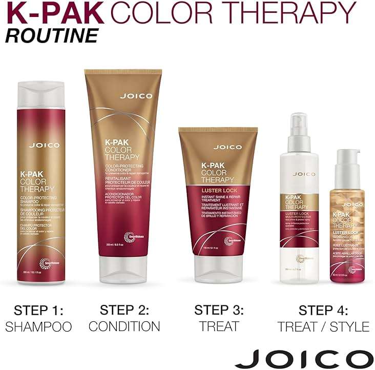 Joico K-PAK Color Therapy Color-Protecting Shampoo & Conditioner Set | For Color-Treated Hair | Boost Shine | Improve Elasticity | Repair Breakage | Rebuild Damaged Hair | With Keratin & Argan Oil - Image 8