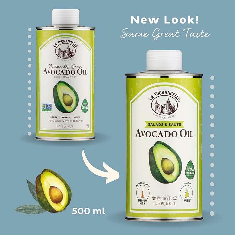 La Tourangelle Avocado Oil 16.9 Fl Oz, All-Natural, Artisanal, Great for Salads, Fruit, Fish or Vegetables, Buttery Flavor - Image 3