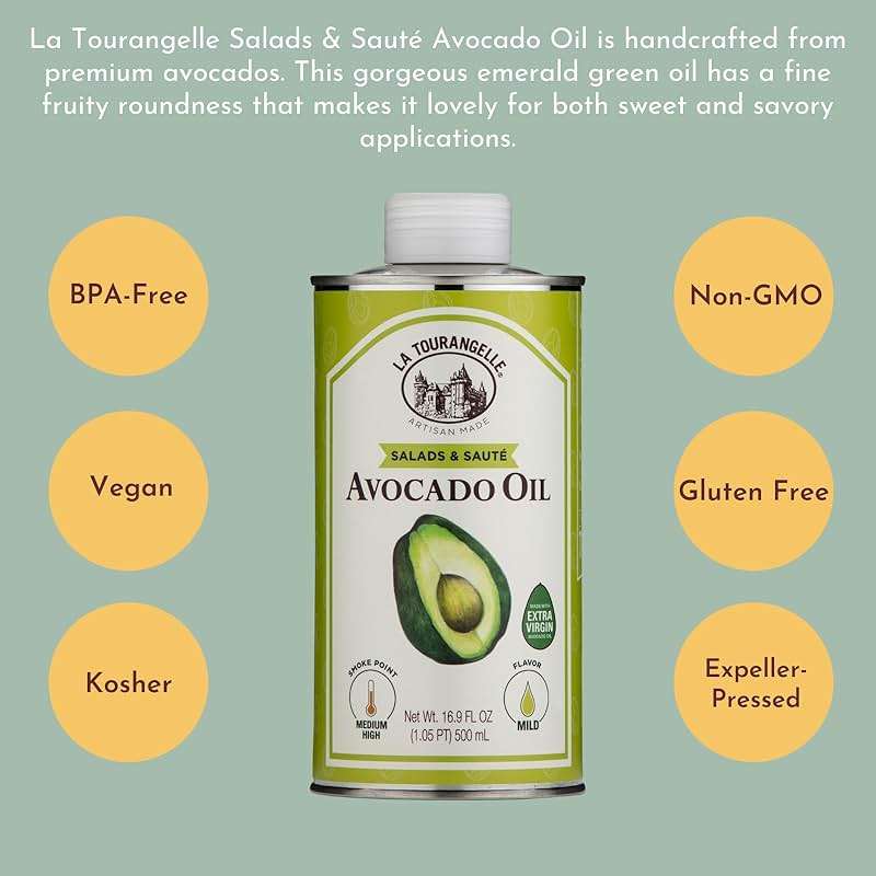 La Tourangelle Avocado Oil 16.9 Fl Oz, All-Natural, Artisanal, Great for Salads, Fruit, Fish or Vegetables, Buttery Flavor - Image 7