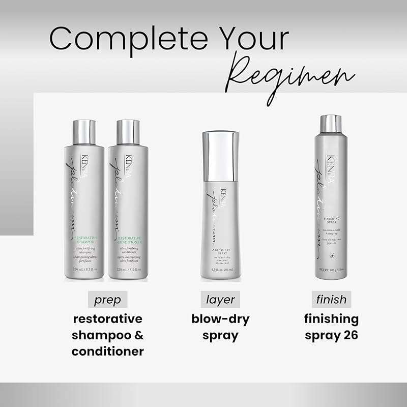 Kenra Platinum Blow-Dry Spray | Time-Saving Heat Protectant | Detangles, Smooths, and Softens | Eliminates Frizz & Resists Humidity | Medium To Coarse Hair - Image 7