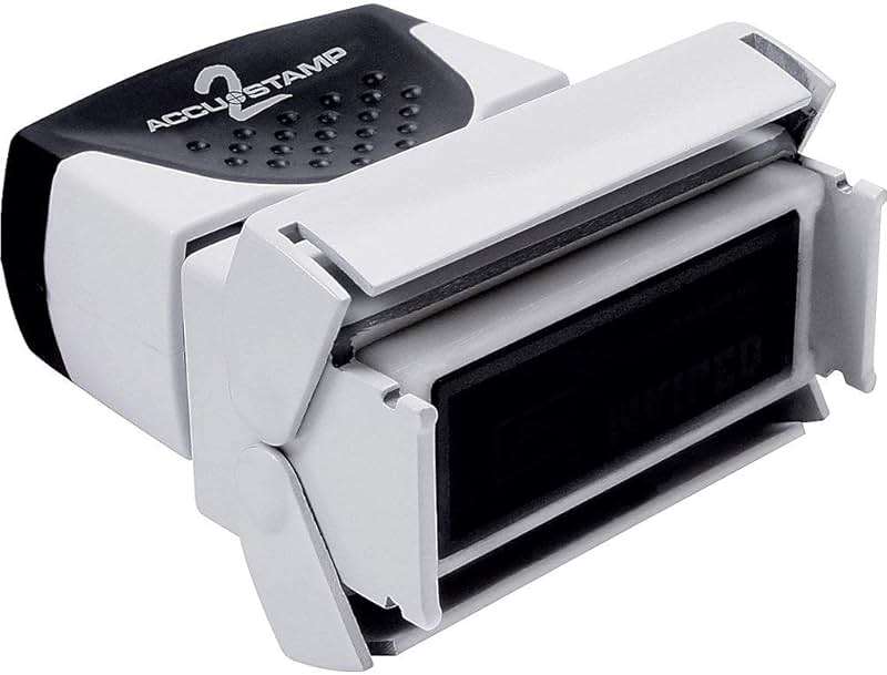 ACCUSTAMP2 035575 Pre-Inked Shutter Stamp with Microban, Blue, Approved, 1 5/8 x 1/2 - Image 2