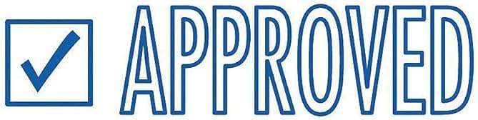 ACCUSTAMP2 035575 Pre-Inked Shutter Stamp with Microban, Blue, Approved, 1 5/8 x 1/2 - Image 3