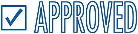 ACCUSTAMP2 035575 Pre-Inked Shutter Stamp with Microban, Blue, Approved, 1 5/8 x 1/2 - Image 4