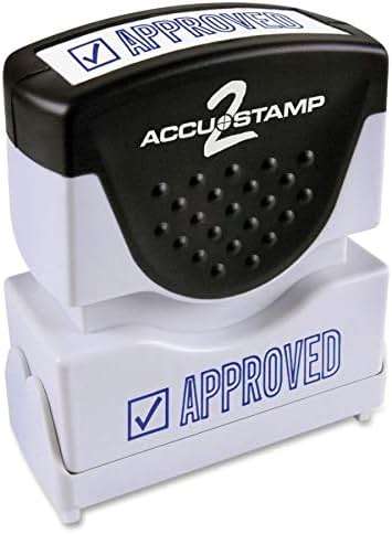 ACCUSTAMP2 035575 Pre-Inked Shutter Stamp with Microban, Blue, Approved, 1 5/8 x 1/2 - Image 5
