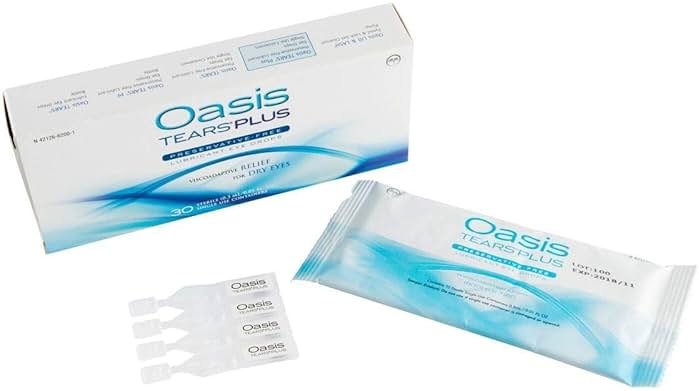 Oasis TEARS PLUS Preservative-Free Lubricant Eye Drops, 30 containers, 0.3 ML/0.01 FL OZ - Product Image
