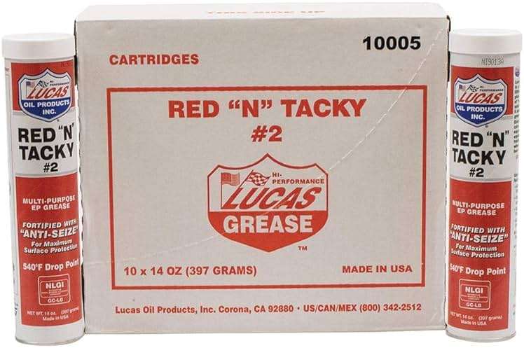Stens Lucas Oil Red N Tacky Grease, (10 Pack) - Image 1