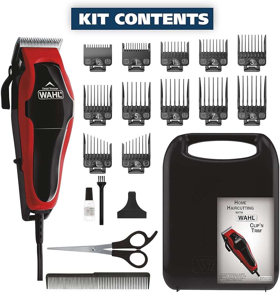 Wahl USA Clip ‘N Trim 2 in 1 Corded Hair Clipper with Pop Up Trimmer Kit, The Perfect Hair Clippers for Men’s Haircuts and Long Beard Touch Up Grooming – 79900-1501P - Image 2