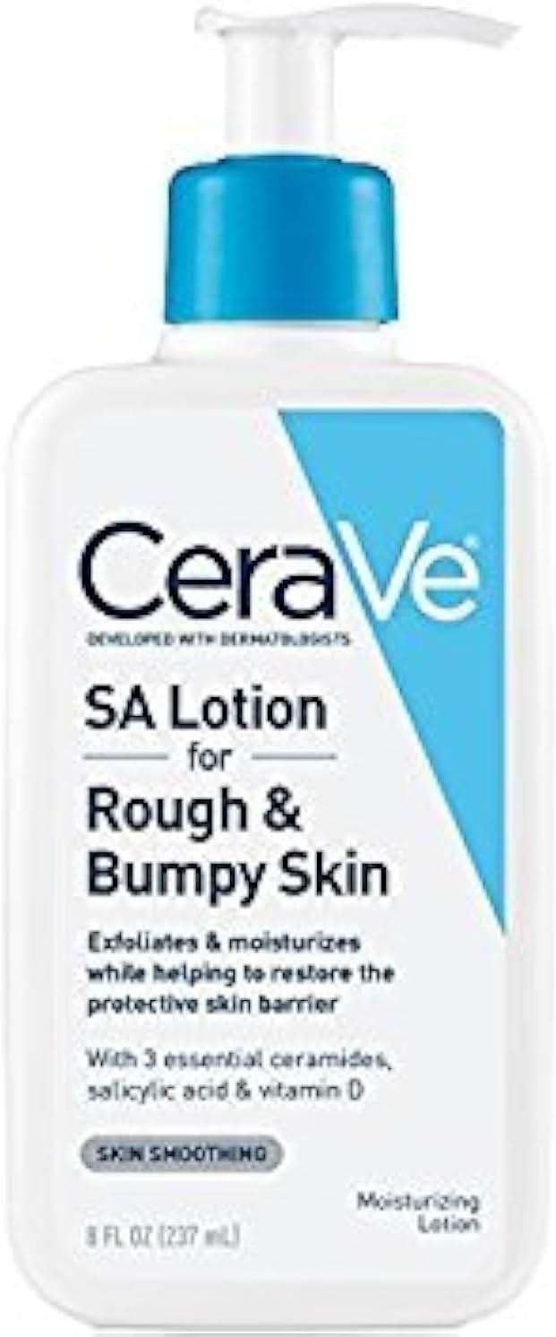 CeraVe SA Lotion for Rough & Bumpy Skin, Vitamin D, Hyaluronic Acid, Lactic Acid & Salicylic Acid Lotion, Fragrance Free & Allergy Tested, 8 Ounce - Image 2