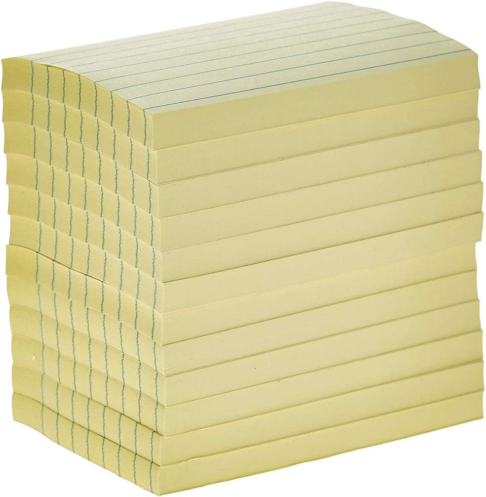 Post-it Notes, 3 in x 5 in, 12 Lined Sticky Notes Pads, 100 Sheets per Pad, Canary Yellow, The Original Post-it Note, School Supplies and Office Products - Image 4