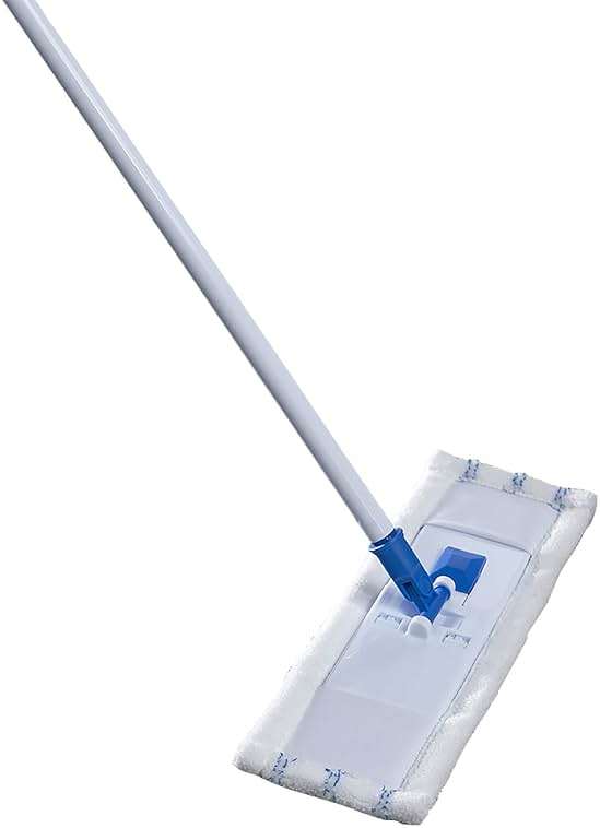 Mr. Clean Machine-Washable Microfiber Wet/Dry Mop, White/Blue - Image 1