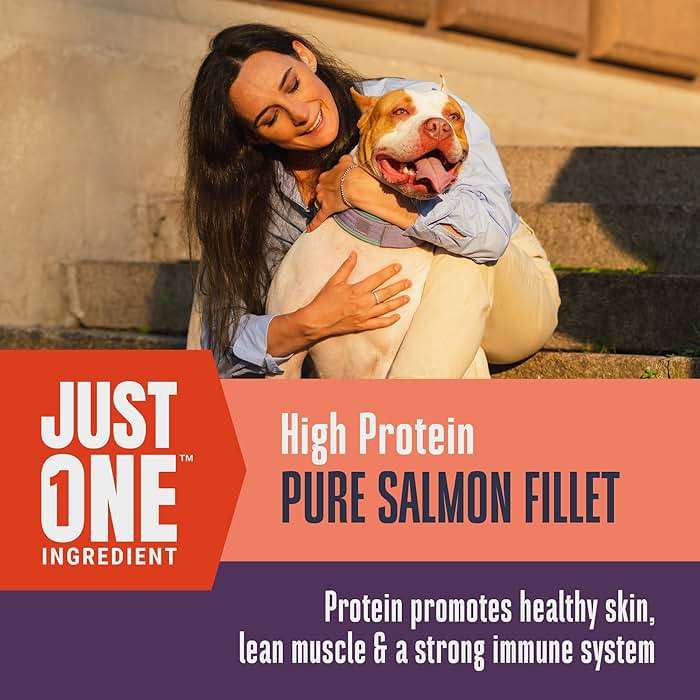 Whole Life Dog Just One Salmon Freeze Dried Dog Treats - Human Grade High Protein Food, Healthy Training Snacks, Freeze Dried Salmon Food Toppers, USA Made Natural Treats - 8 oz (Value Pack of 1) - Image 3