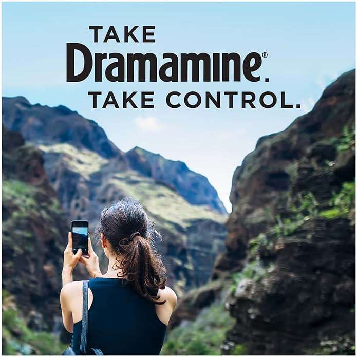 Dramamine Motion Sickness Less Drowsy, Travel Vial, Multicolor, 8 Count - Image 6