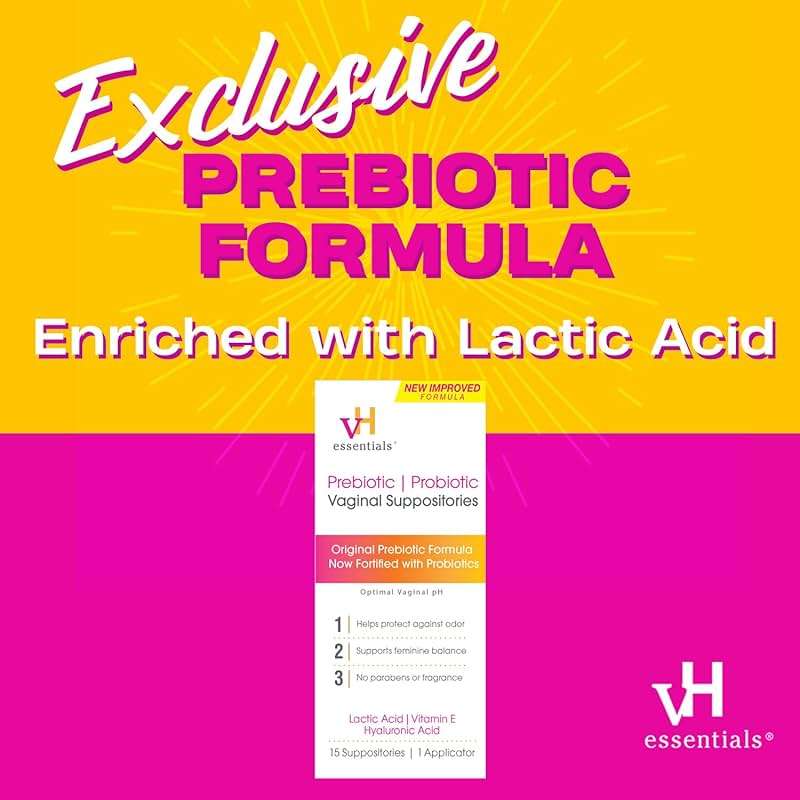 vH essentials Prebiotic pH Balanced Vaginal Suppositories, Naturally Protect Against Odor, 15 Count Box - Image 6