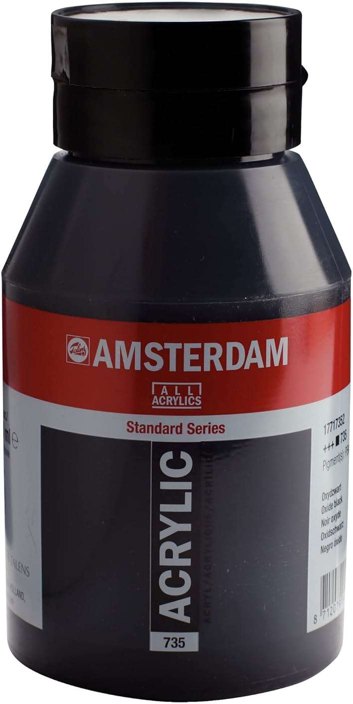 Amsterdam Standard Series Acrylic Jar 1000ml Oxide Black 735 (17717352) - Image 1
