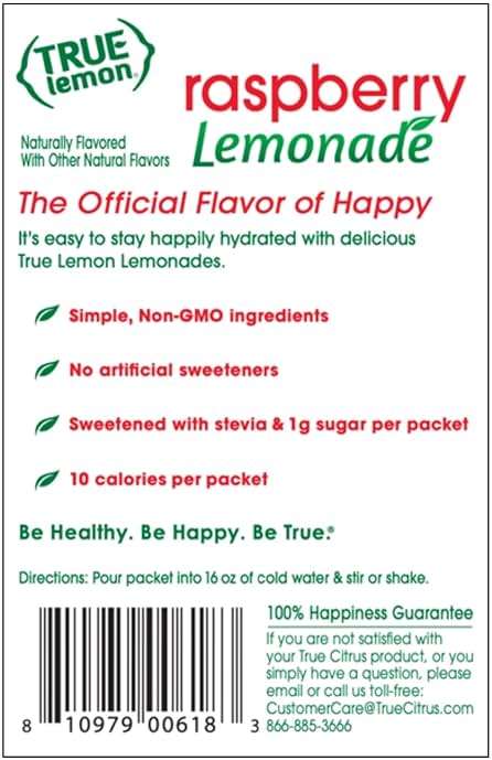 True Lemon Raspberry Lemonade 30 ct - Image 6