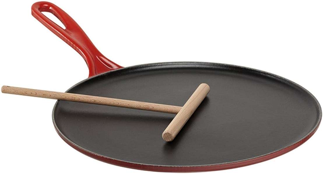 Le Creuset Enameled Cast Iron Traditional Round Crepe Pan, 10.25", Cerise - Image 7