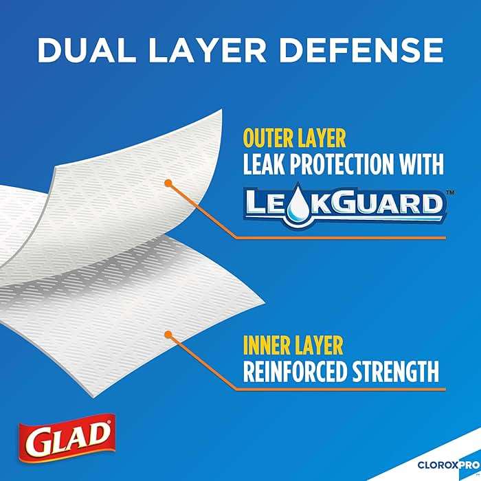 CloroxPro Glad ForceFlex Tall Drawstring Trash Bags, 13 Gal, 100 Ct (Pack May Vary) - Image 4