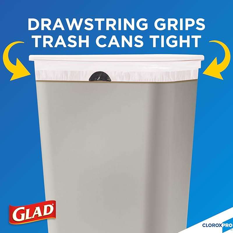 CloroxPro Glad ForceFlex Tall Drawstring Trash Bags, 13 Gal, 100 Ct (Pack May Vary) - Image 5
