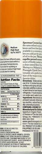 Spectrum Naturals Coconut Spray Oil, 6 fl oz - Image 2