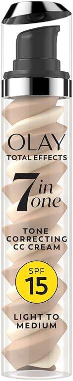 Olay Total Effects Tone Correcting Face Moisturizer with Sunscreen SPF 15, Light to Medium 1.7 Ounces - Image 1