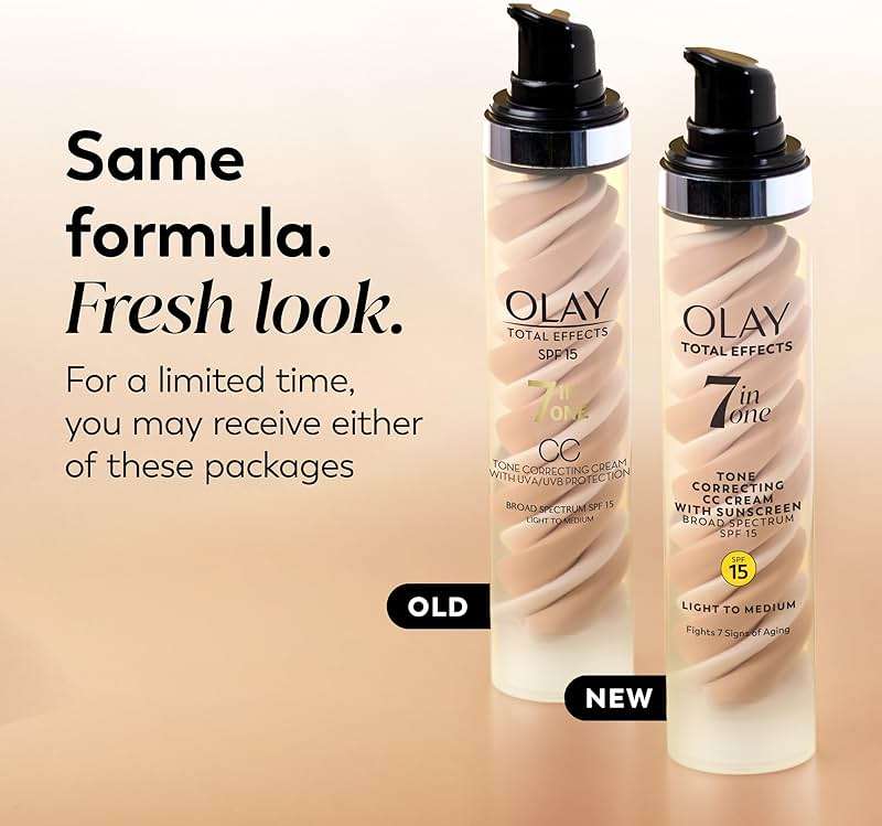 Olay Total Effects Tone Correcting Face Moisturizer with Sunscreen SPF 15, Light to Medium 1.7 Ounces - Image 2