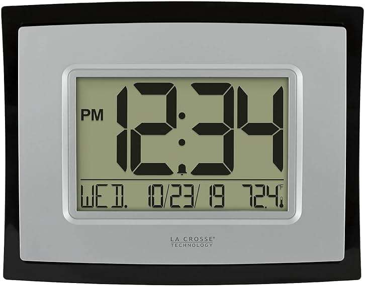 La Crosse Technology Wall/Table Clock, 6.85-inch H x 8.66-inch W x 0.95-inch D (WT-8002U) (WT-8002U-INT) - Image 1