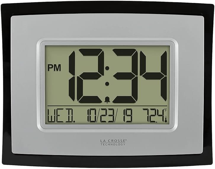 La Crosse Technology Wall/Table Clock, 6.85-inch H x 8.66-inch W x 0.95-inch D (WT-8002U) (WT-8002U-INT) - Product Image