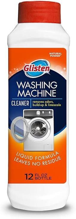 Glisten Washing Machine Cleaner, Helps Remove Odor, Buildup, and Limescale, Fresh Scent, Made in the USA, 12 Ounce Bottle - Product Image