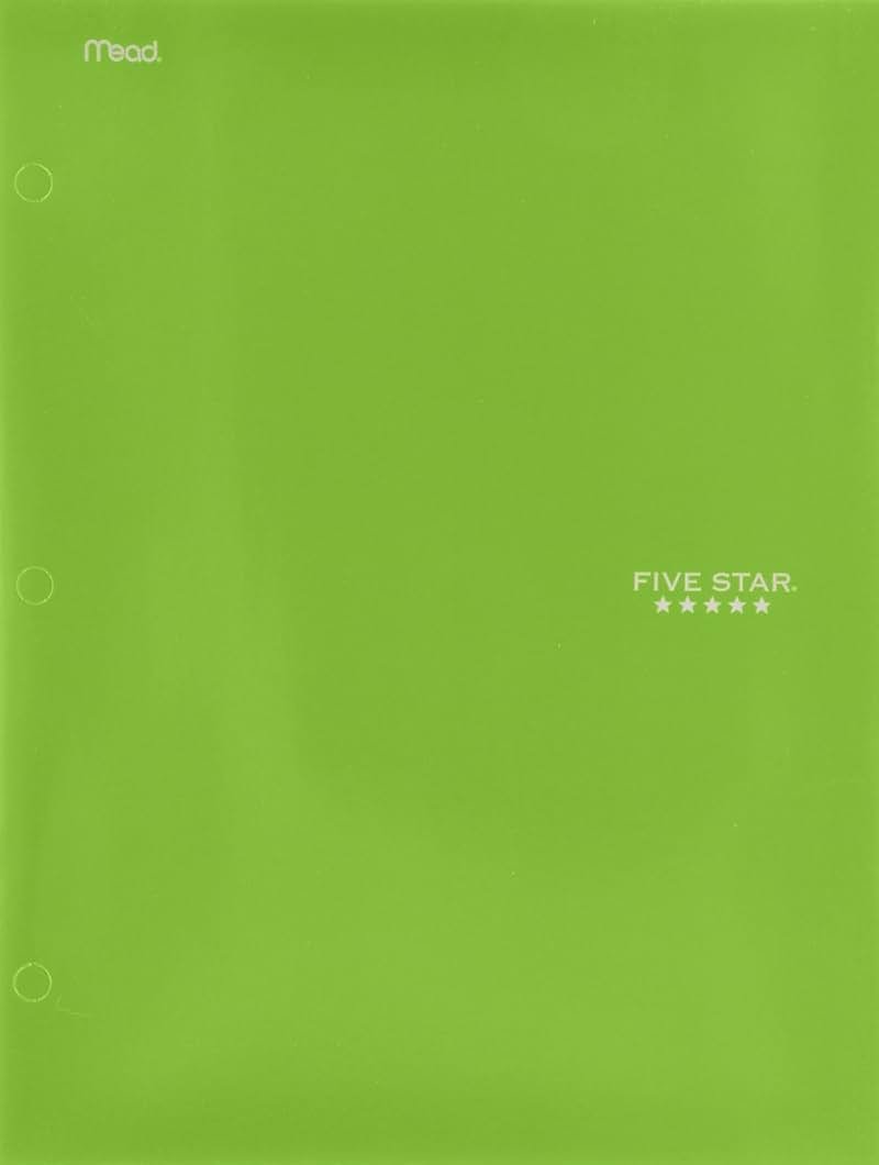 Five Star 2-Pocket Folder, Folders with Pockets, Lime (72895) - Product Image