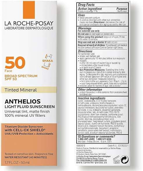 La Roche-Posay Anthelios Sunscreen SPF 40, Ultra-Light Fluid Broad Spectrum SPF 40, Face Sunscreen with Titanium Dioxide Mineral, Lightweight & Fast-Absorbing, Oil-Free, Matte Finish - Image 3