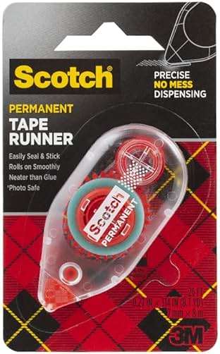 Scotch Double Sided Tape Runner, 0.27 in x 26 ft., Perfect for Holiday Crafts, Gifts, and DIY, 1-Pack - Image 1