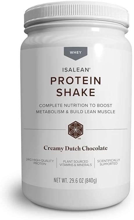 IsaLean Protein Shake - Complete Nutrition for Maintaining Healthy Weight & Lean Muscle Growth Enhanced with MCT Oil - 24 Vitamins & Minerals - 28.1 oz - 14 Meal Canister - Creamy Chocolate - Image 1