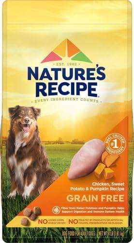 Nature's Recipe Grain Free Chicken, Sweet Potato & Pumpkin Recipe Dry Dog Food, 4 lb. Bag - Image 2