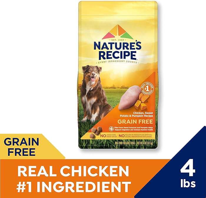 Nature's Recipe Grain Free Chicken, Sweet Potato & Pumpkin Recipe Dry Dog Food, 4 lb. Bag - Image 3