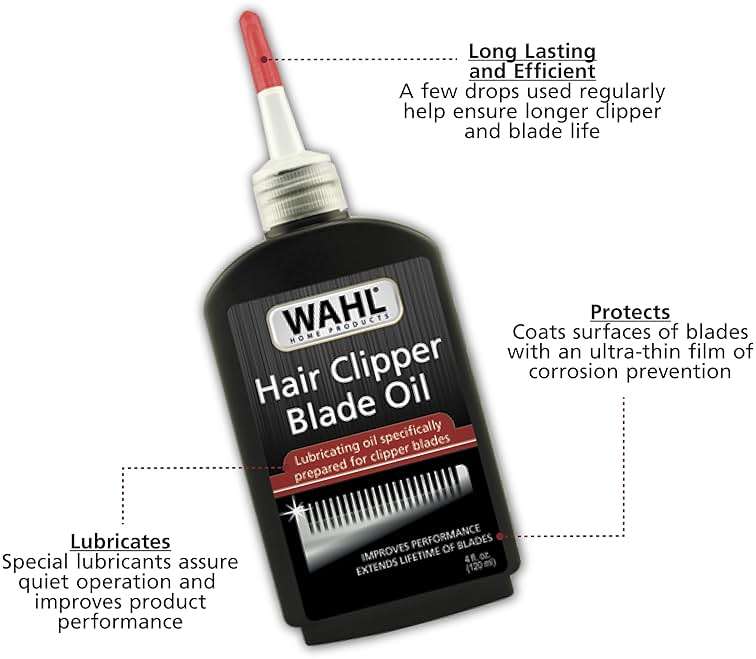 Wahl Premium Hair Clipper Blade Lubricating Oil for Clippers, Trimmers, & Blade Corrosion for Rust Prevention – 4 Fluid Ounces – Model 3310-300A - Image 2
