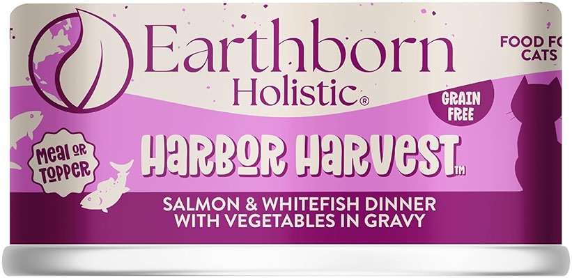 Earthborn Holistic Harbor Harvest Grain-Free Moist Cat Food 5.5 oz. Can - Image 1