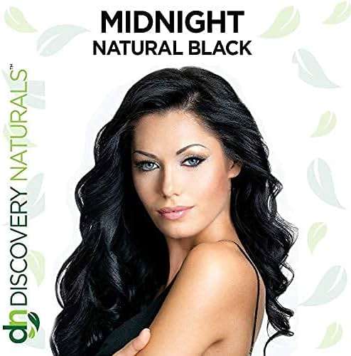 Midnight Natural Black Henna Hair Color For All Kit | 100% All Natural Hair Dye & Beard Dye Powder Kit Organic, Herbal & Vegan Chemical & Cruelty Free Permanent Gray Coverage & Tinting - Image 3
