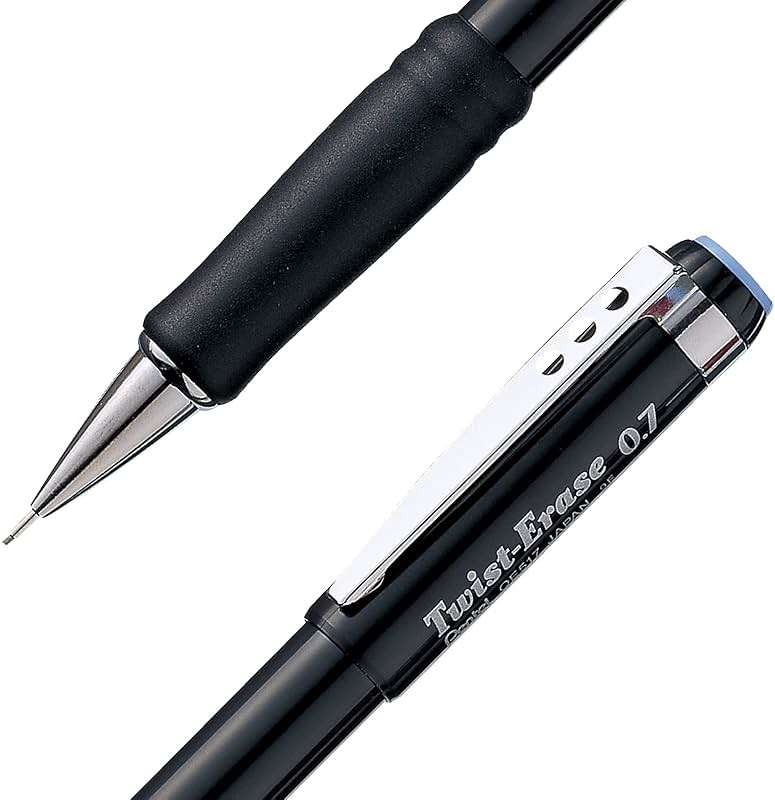 Pentel Twist-Erase III Mechanical Pencil, (0.7mm), Black Barrel, 12 Pack (QE517A) - Image 3