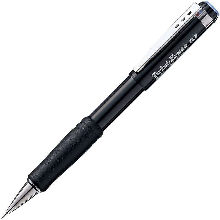 Pentel Twist-Erase III Mechanical Pencil, (0.7mm), Black Barrel, 12 Pack (QE517A) - Image 4
