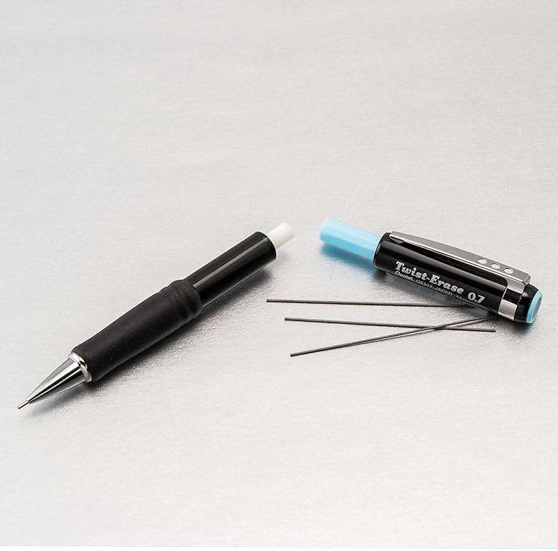Pentel Twist-Erase III Mechanical Pencil, (0.7mm), Black Barrel, 12 Pack (QE517A) - Image 6