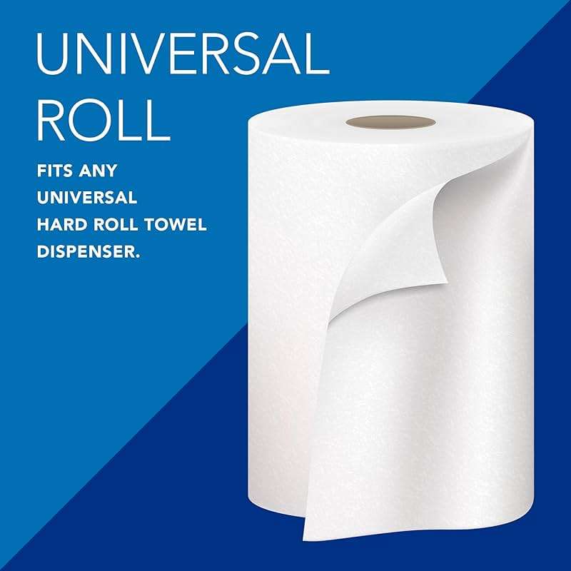 Scott Professional Essential Universal High-Capacity Hard Roll Paper Towels, Bulk (01000), Hardwound 1.5" Core, Absorbency Pockets, White (12 Rolls at 1,000' Each, 12,000'/Case) - Image 4