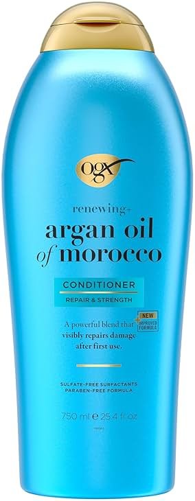 OGX Renewing + Argan Oil of Morocco Conditioner, Repair Conditioner & Argan Oil Helps Strengthen & Repair Dry, Damaged Hair, Paraben-Free, Sulfate-Free Surfactants, 25.4 fl. oz - Product Image