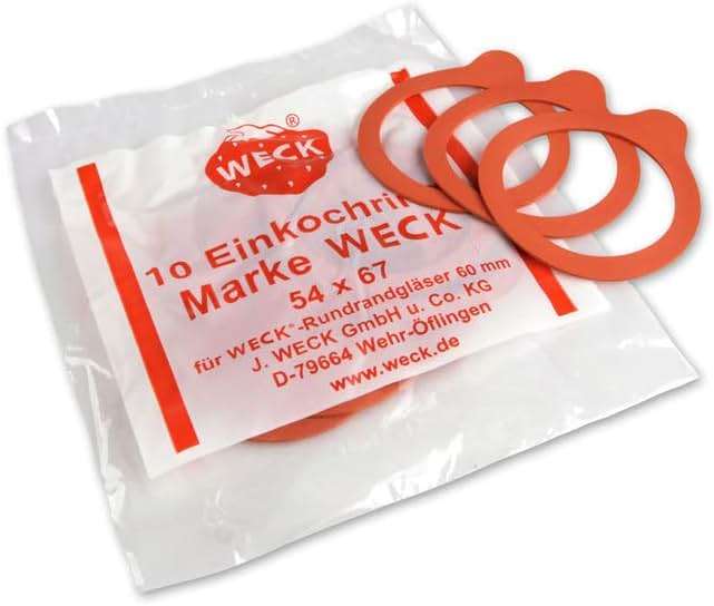 Weck 10 x 60mm Rubber Seals/Rings. Fits WECK Models 080 760 761 762 763 764 766 902 - Image 1