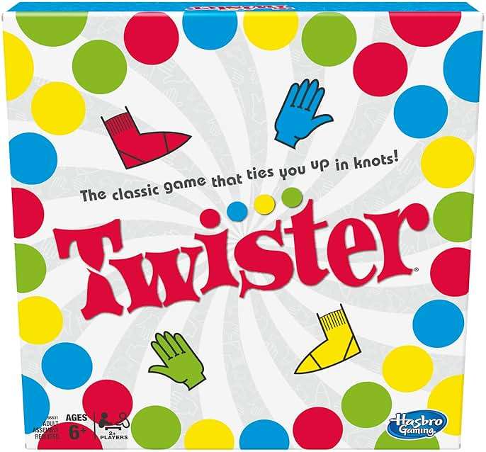 Hasbro Twister Party Classic Board Game for 2 or More Players,Indoor and Outdoor Game for Kids 6 and Up,Packaging May Vary - Image 1