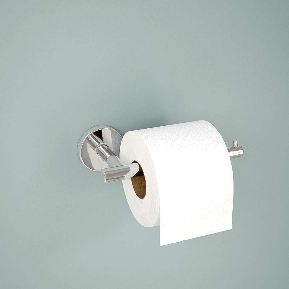 Delta Single Post Toilet Paper Holder | Polished Chrome | Wall Mount | Trinsic Bathroom Accessories - Image 4