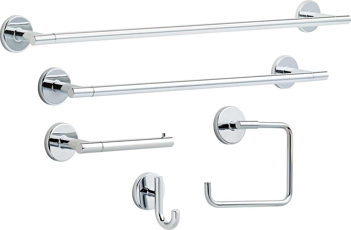 Delta Single Post Toilet Paper Holder | Polished Chrome | Wall Mount | Trinsic Bathroom Accessories - Image 5