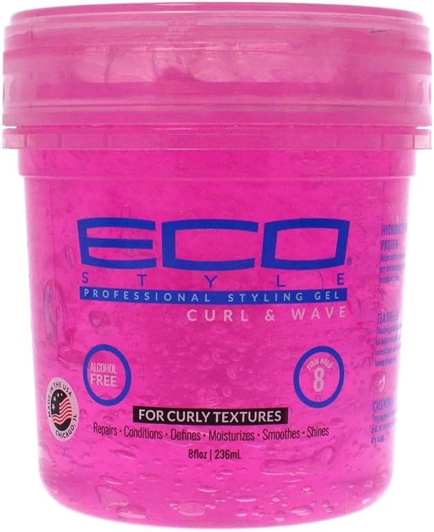 Ecoco Eco Style Hair Gel - Curl And Wave - Anti-Itch, Alcohol-Free Formula - Perfect Hold For Angled Or Tapered Sides - Ideal For Wavy Hair - No Flakes - Not Animal Tested - Moisturizes - 8 Oz - Product Image