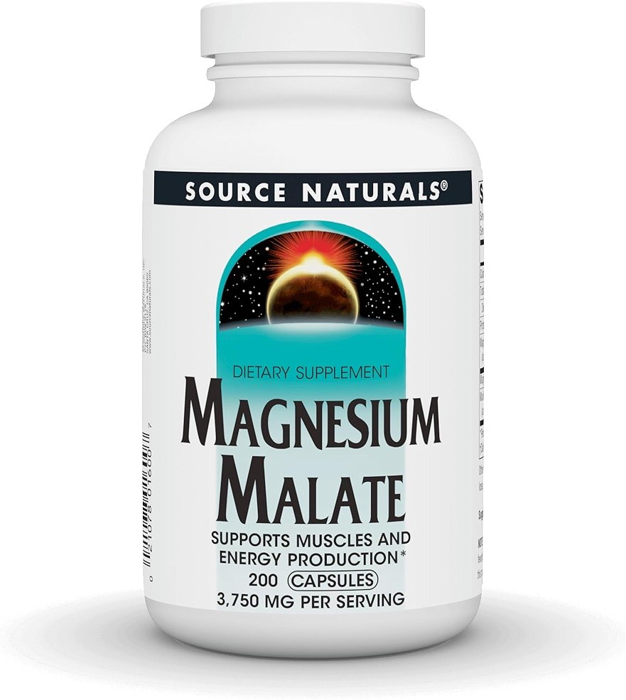 Source Naturals Magnesium Malate, Supports Muscles and Energy Production*, 3750 MG - 200 Capsules - Product Image