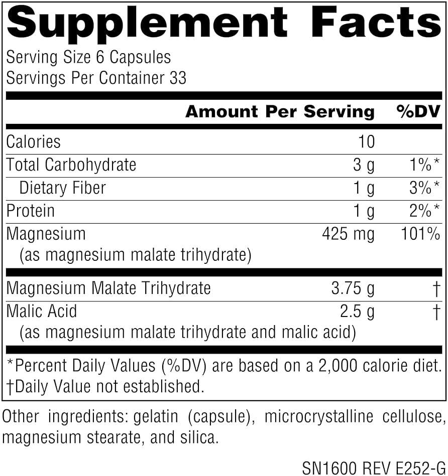 Source Naturals Magnesium Malate, Supports Muscles and Energy Production*, 3750 MG - 200 Capsules - Image 5